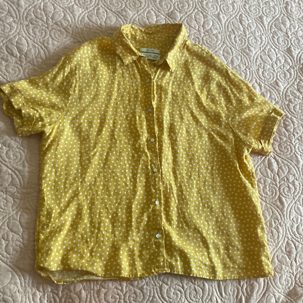 💛Dotted LINEN blouse⛅️